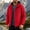Red, variant on LYSMORA Mens Drawstring Hood Windproof Softshell Jacket Multi Zip Pockets Water Resistant Outdoor Hiking Travel Coat