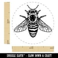 thumbnail image 2 of Realistic Fuzzy Honey Bee Self-Inking Rubber Stamp Ink Stamper - Purple Ink - Medium 1 Inch, 2 of 7