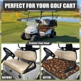 thumbnail image 4 of Whosucclay Paw Print Brown Thickened Cover Blanket Towel Accessories With 4 Storage Pockets for Club Car EZGO Yamaha Icon, Elastic Golf Cart Seat Protector, 4 of 7