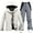 Grey, variant on TBWNWG Unisex Thermal Ski Suit Set for Cold Weather Sports and Activities,Sizes 2XL