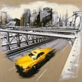 thumbnail image 2 of Blondel, Sandrine 15x15 Gold Ornate Wood Framed with Double Matting Museum Art Print Titled - New York - Brooklyn Bridge, 2 of 4