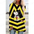 thumbnail image 1 of Elegant Women's musical note Print Long Sleeve Tees Tshirts Ladies Disney Mickey Mouse Casual Streewear O-Neck Fashion T-shirtsS Gao Jinjia LED, 1 of 2
