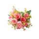 thumbnail image 2 of Ramo de flores de peonía de seda de 1 pieza, hortensias artificiales y tallos de follaje para centros de mesa de boda y decoración del hogar (rosa) Rkxzt, 2 of 9