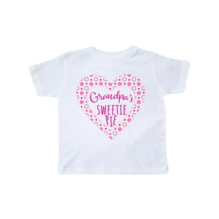 

Inktastic Grandpa s Sweetie Pie with Pink Hearts Gift Toddler Boy or Toddler Girl T-Shirt