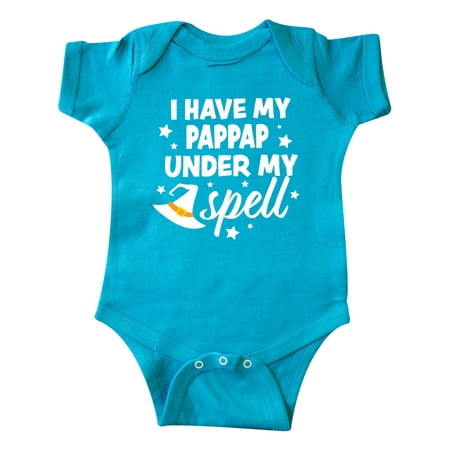 

Inktastic I Have My Pappap Under My Spell with Cute Witch Hat Gift Baby Boy or Baby Girl Bodysuit