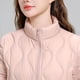 thumbnail image 5 of Parkas de manga larga para mujer, chaqueta ligera de plumón de invierno, estilo corto, cuello alto, chaqueta cálida de manga larga, chaqueta de manga larga, parte superior de poliéster para mujer, 5 of 6