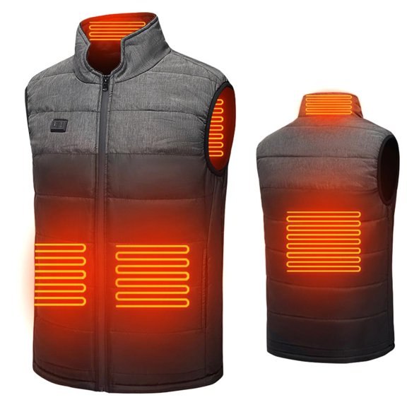 Wosthever Chaleco con calefacción USB para hombres y mujeres Chaleco de calefacción eléctrica ajustable de 3 temperaturas para deportes al aire libre Suministros térmicos No.2 Wosthever HA046551-02