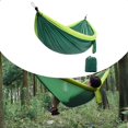 thumbnail image 1 of Hamaca de Camping Hamacas Portátiles con Carabiners de Metal Poliéster Ligero Poliéster Hamacas para Mochileros, Playa de Viaje Patio Patio Senderismo Verde Baoblaze Hamaca al aire libre, 1 of 7