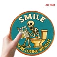 thumbnail image 3 of HELLOYOUNG Skeleton Reading Newspaper in Toilet Funny Metal Sign Vintage Tin Wall Art 8x12 Inch for Home Bar Man Cave Garage Decor, 3 of 5