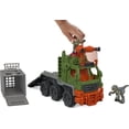 thumbnail image 3 of Imaginext Jurassic World Dinosaur Hauler Vehicle Playset Blue Preschool 5 pieces, 3 of 7