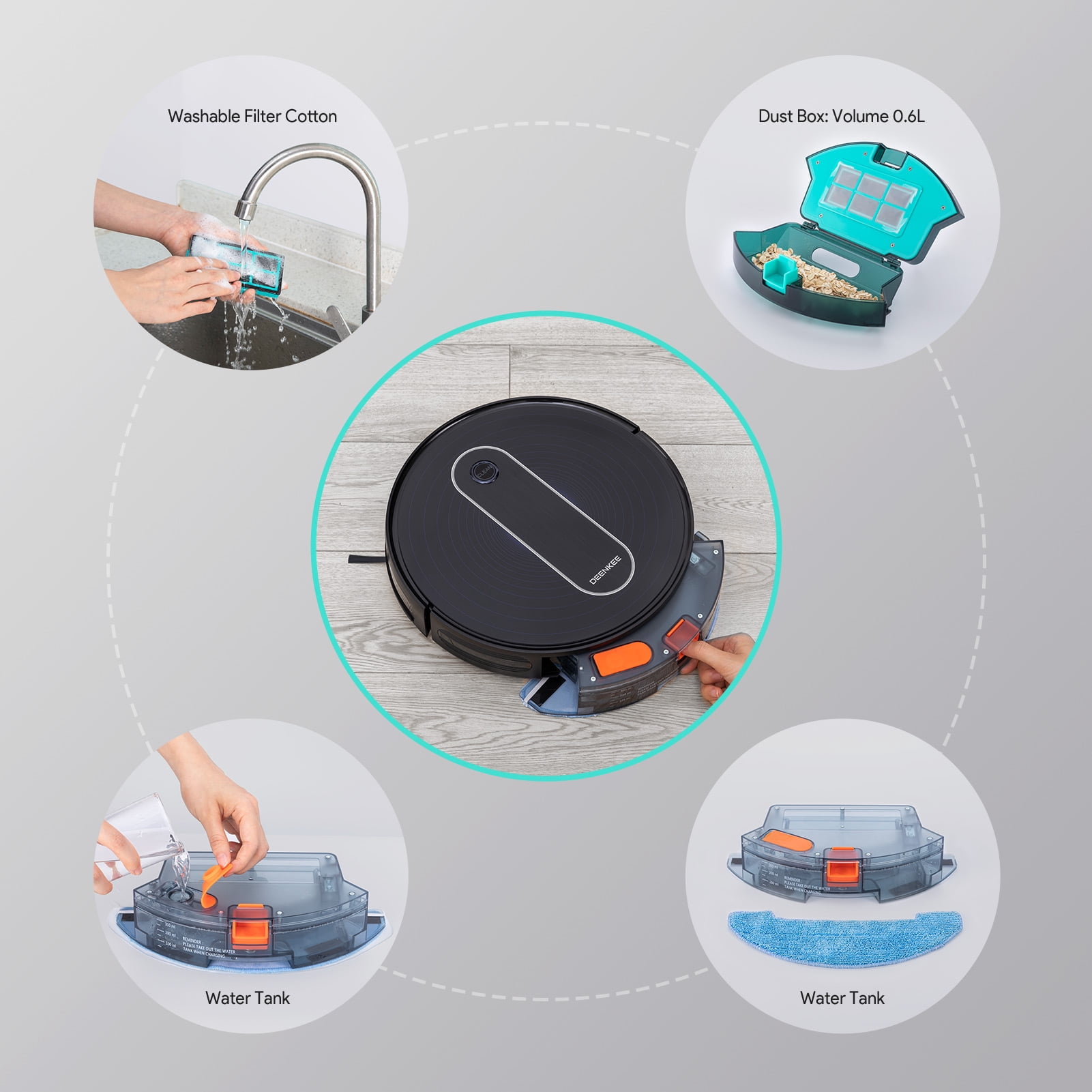 Deenkee DK600MAX Robot Vacuum Cleaner 