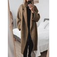 thumbnail image 3 of Women's Winter Double Breasted Casual Coat Long Sleeve Notch Lapel Long Trench Coat, 3 of 9