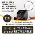 thumbnail image 3 of Filtros de repuesto para freidora Air Fryer, 20 unidades, para Instant Vortex de 6 litros, 3 of 8
