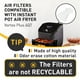 thumbnail image 3 of Filtros de repuesto para freidora Air Fryer, 20 unidades, para Instant Vortex de 6 litros, 3 of 8