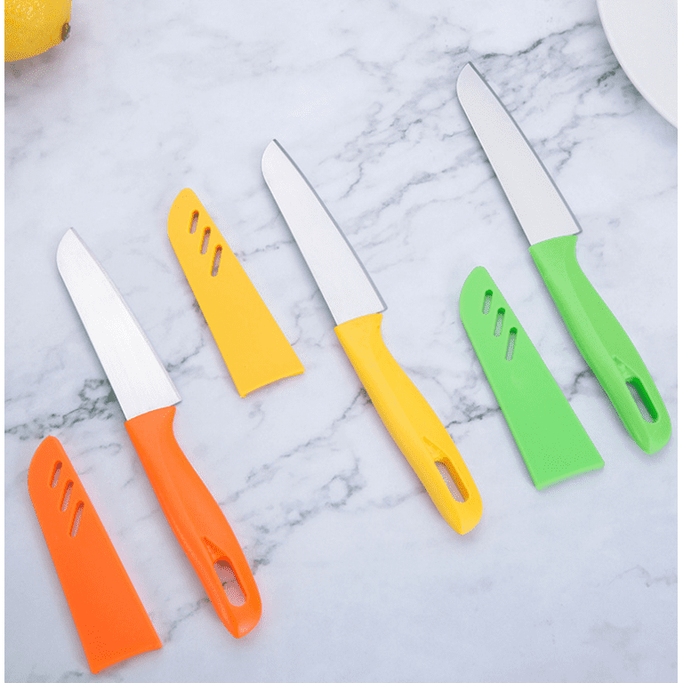 Eocogup Paring Knife,3.7 inch Fruit and Vegetable Knife,Stainless Steel  Dishwasher Safe Rust Proof Super Sharp,Comfortable Bigger Handle,PP Plastic