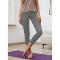 thumbnail image 3 of Lovito Women's Yoga Leggings High Waist Tummy Control Capri Leggings with Pockets, 3 of 6
