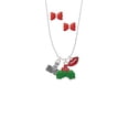 thumbnail image 2 of Delight Jewelry Silvertone 3-D ''Bite Me'' Stamp Christmas Kiss Charm Necklace and Stud Earrings, 2 of 4