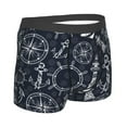thumbnail image 4 of Uemuo Anchor and Lighthouse Pattern Men's Boxer Briefs,Trunk Anti-Chafing,Comfortable, Durable, and Stylish Underwear-, 4 of 9
