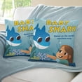 thumbnail image 3 of Baby Shark Fundas de almohada de terciopelo con tema, regalos de funda de almohada, decoración para el hogar, cojín de lanzar, regalo de cumpleaños para fans y parejas. 45cm x 45cm., 3 of 6