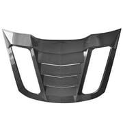 Ikon Motorsports Compatible with 15-21 Ford Mustang Rear Window Louver Sun Shade Cover - Carbon Fiber Print