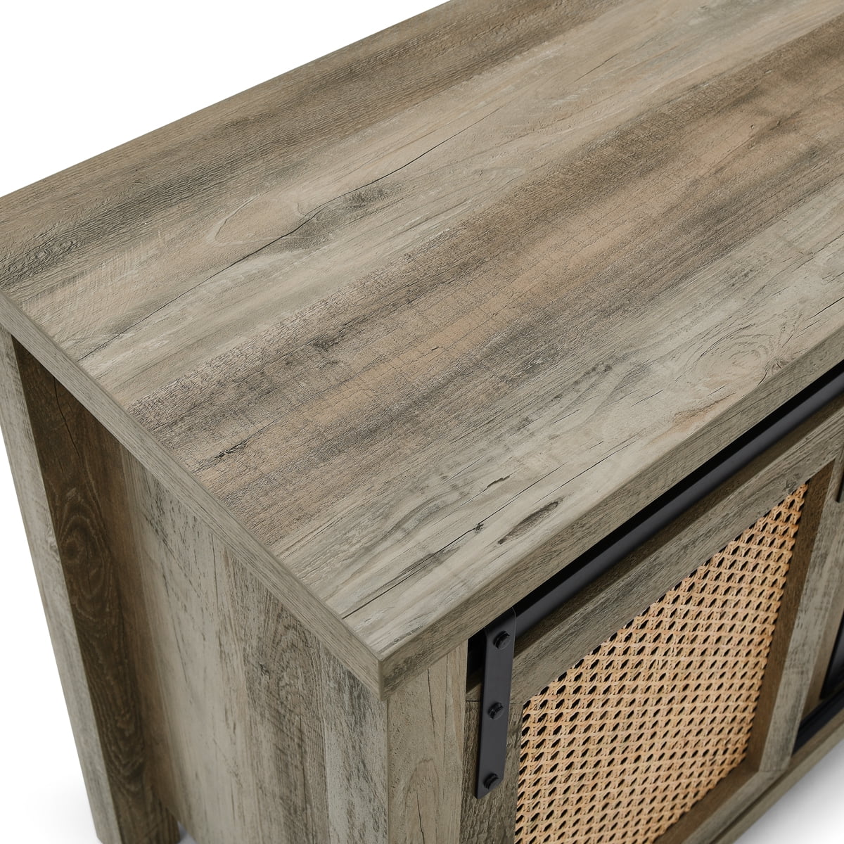 Private Jungle 65"TV Stand with Electric Fireplace,Cabinet Door with Steel Net and Pulley,4 Storage Shelves,Gray Private Jungle 65"TV Stand with Electric Fireplace,Cabinet Door with Steel Net and Pulley,4 Storage Shelves,Gray