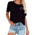 thumbnail image 3 of WERYOUNG Casual Short Sleeve Crew Neck T Shirt For Women Patriotic Graphic Tee 250th Anniversary T-Shirts Home Lounging Trendy Tops, 3 of 5