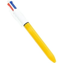 Denhf 1Pc 4 Colors Ballpoint Pen, 1.0mm Medium Point Retractable Ballpoint Pen, 4 in 1 Multicolor Pen for Writing, Office Supplies, 2ml, Yellow