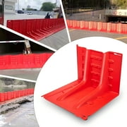 10 Pcs Flood Protection Barrier, Abs L-Shaped Baffle Flood Barriers, Removable Flood Panels Mobile Flood Protection Panels, Flood Barrier for Shopping Malls, Subway Stations, Garages, Dams