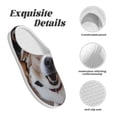thumbnail image 5 of KLL Realistic Cute Puppy Pattern Adult Unisex Cozy Slippers,Fuzzy Slip-on Slippers TPR Sole Slippers Comfort Plush Home Footwear for Indoor & Outdoor-46/47, 5 of 7