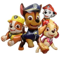 4 PCS Birthday Party Balloons Chase Dog Balloons Dog Puppy Balloons Marshall Dog Balloons Paw Balloons