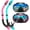 Pink+Green, variant on Snorkeling Gear for Adults, Dry-Top Snorkel Set Scuba Diving mask, 180°Panoramic Wide View Professional Snorkeling Gear Breathing Freely Snorkel Mask