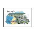 thumbnail image 1 of Santa Monica Pier Line Drawing - Lantern Press Artwork (36x24 Framed Gallery Wrapped Stretched Canvas), 1 of 1