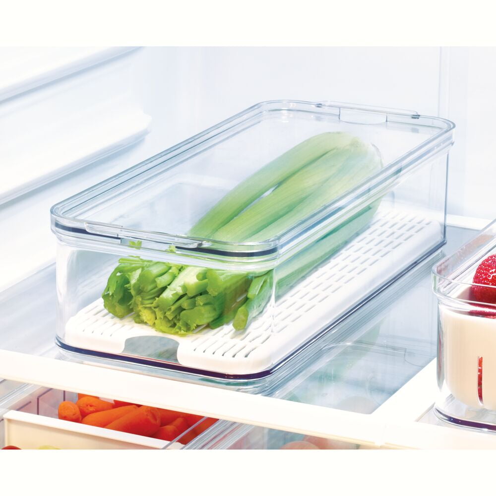iDesign, Clear Plastic Large Produce Storage Bin with Lid