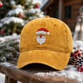 thumbnail image 4 of Voska Christmas Hats Christmas Baseball Cap Funny Santa Adjustable Embroidery Cotton Hat for Men Women Ginger One Size, 4 of 5