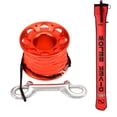 thumbnail image 1 of 3.9ft Scuba Diving Surface Marker Buoy with 49.2ft Alloy Finger Spool Clip Inflatable Safety Tube Signal Tube, 1 of 8