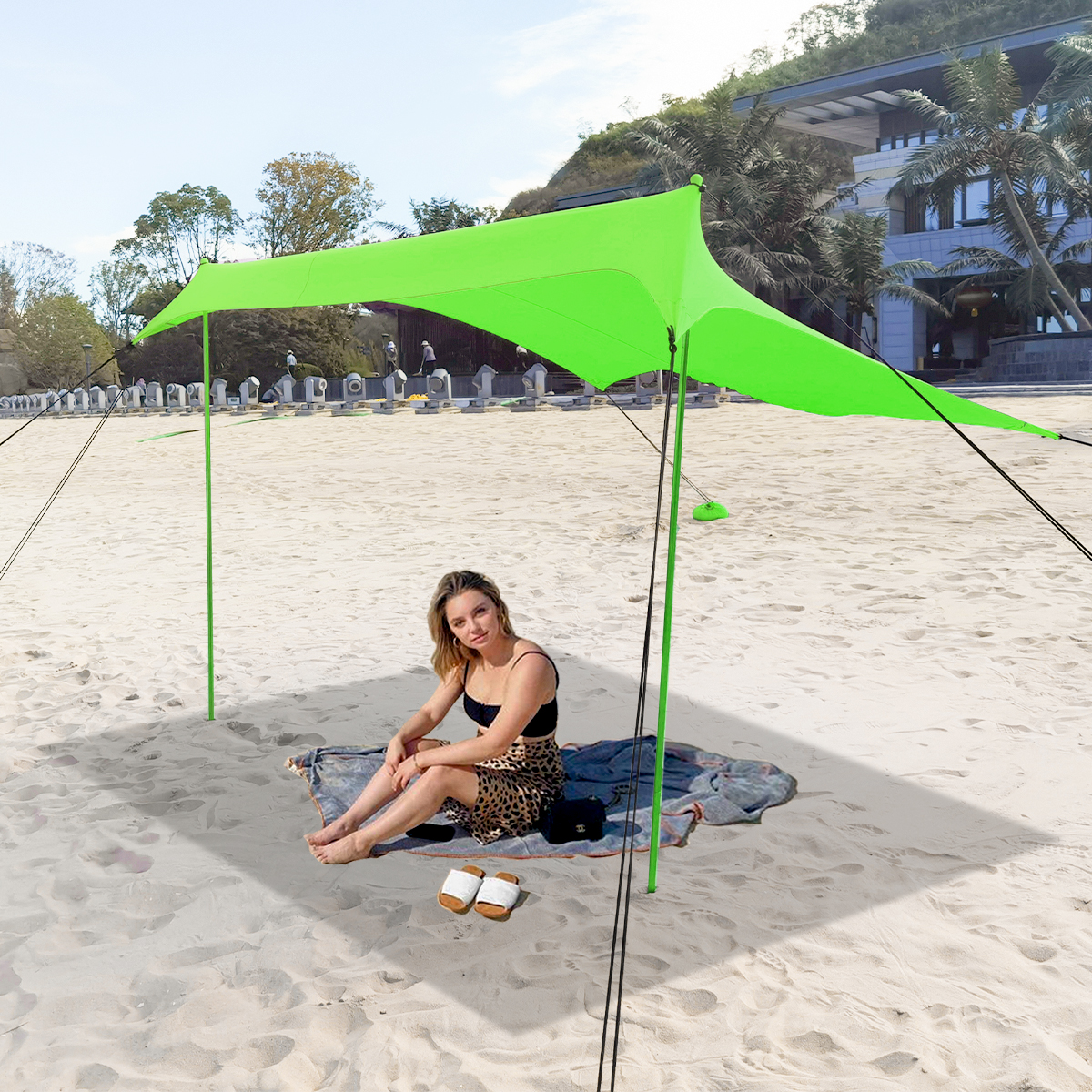 Sun Shelter Shade Tent Portable Outdoors Camping Beach Compact Canopy