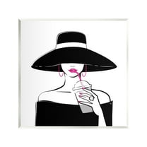 Stupell Industries Glam Girl & Iced Coffee Food & Beverage Painting Unframed Art Print Wall Art, 12 x 12