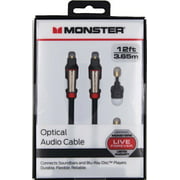 Monster® Digital Fiber Optical Audio Toslink Sound Bar TV Cable 12ft, Black