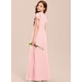 thumbnail image 3 of Drtj A-line Scoop Floor-Length Chiffon Flower Girl Dress Junior Bridesmaid Dress 2-14T, 3 of 6