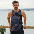 thumbnail image 6 of KLL Fire Breathing Dragon Twilight Print Men's Muscle Gym Workout Stringer Tank Tops Bodybuilding Fitness T-Shirts Tank Tops Men-XX-Large, 6 of 7