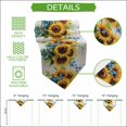 thumbnail image 5 of Sunflower Table Runner Linen Burlap Table Runner 70 Inches Long Retro Country Garden Floral Blue Wildflower Dresser Scarves for Kitchen Island Coffee Dining Party Wedding Holiday Decor 13"x70", 5 of 8