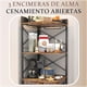 thumbnail image 4 of Muebles para Cocina, Gabinete para Vinos con Luces LED, Cantina Bar Mueble para Casa con Toma de Corriente, 5 Niveles Estante para Vinos y Copas, Gabinetes de Almacenamiento, 44*44*163cm (Marron), 4 of 9