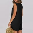 thumbnail image 6 of BiZtdJrK Sales of The Day Clearance Prime, Womens Short Rompers with Pockets for Summer Loose Sleeveless Pleated Tie Front V Neck Jumpsuits Casual Loose Fit Solid Color Jumper Shorts Black XXL, 6 of 8