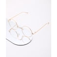thumbnail image 4 of Gafas Pro Acme Retro con montura redonda de metal y lente transparente, color dorado, 4 of 5