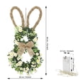 thumbnail image 5 of Clearance! Easter Bunny Wreath for Front Door, Lighted Easter Wreaths with 30 LED Warm Lights, Foldable Bunny Wreaths, Pre-Lit Easter Flower Wreath for Spring Decor, Easter Gifts for Mom Dad Wom Men, 5 of 5