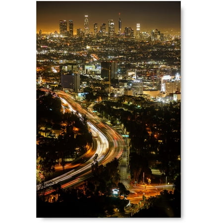 Awkward Styles American Roads Photo Urban Fine Art Collection American Decor Style Los Angeles Poster Nightlife in Los Angeles LA Citylights Poster Art LA Road Los Angeles Night View Poster Wall