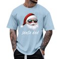 thumbnail image 1 of Tops para hombre, blusas y camisas de manga corta con cuello redondo para hombre, camiseta informal con cuello redondo y estampado para hombre, blusa de manga corta, blusa de poliéster para hombre, 1 of 4