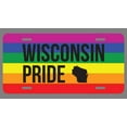 thumbnail image 1 of Wisconsin Pride Flag License Plate Tag Vanity Novelty Metal | UV Printed Metal | 6-Inches By 12-Inches | Car Truck RV Trailer Wall Shop Man Cave | VLP682, 1 of 1