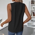 thumbnail image 3 of FAIWAD Womens Tank Tops Solid Color Eyelet Summer Casual Loose Shirts Sleeveless Pleated Blouses, 3 of 9