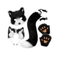thumbnail image 1 of Máscara Facial Halloween jinwen con Orejas y Cola de Animal Negro, 1 of 8